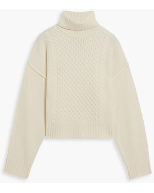 ATM Cable-knit Wool Turtleneck Sweater - Natural