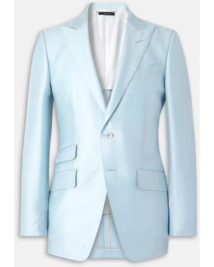 Tom Ford Wool, Mohair And Silk-Blend Blazer - Blue