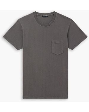 Tom Ford Slim-Fit Cold-Dyed Cotton-Jersey T-Shirt - Grey