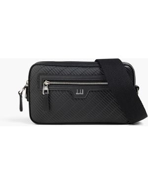 dunhill Messenger bag aus geprägtem leder - Schwarz