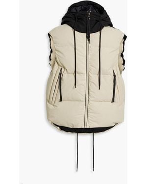 Holden Quilted Shell Hooded Down Vest - Natural