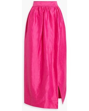 Aje. Mirabelle Wrap-effect Linen-blend Maxi Skirt - Pink