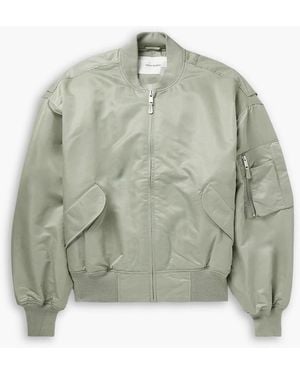 Entire studios Broad Oversized Satin Bomber Jacket - Green
