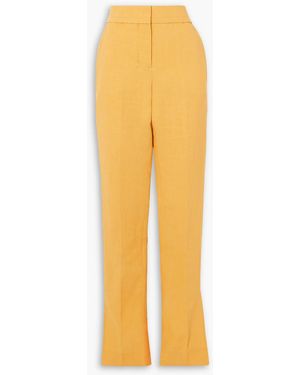 Jacquemus Tibau Linen-blend Straight-leg Pants - Yellow