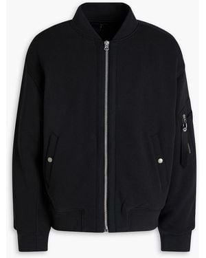 Rag & Bone Manston French Cotton-Blend Terry Bomber Jacket - Black