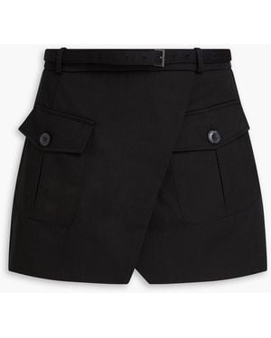 FRAME Cotton-Twill Mini Skirt - Black