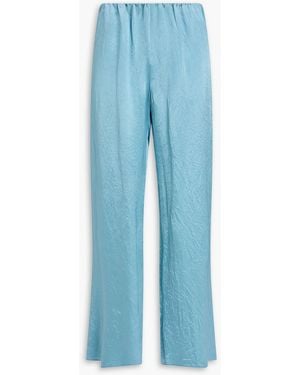 Nanushka Brenda Satin Wide-leg Trousers - Blue
