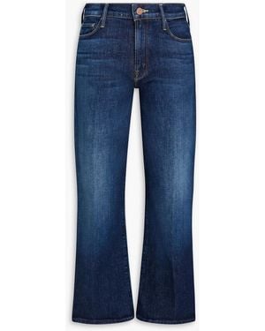 Mother Twister Flood Mid-Rise Wide-Leg Jeans - Blue