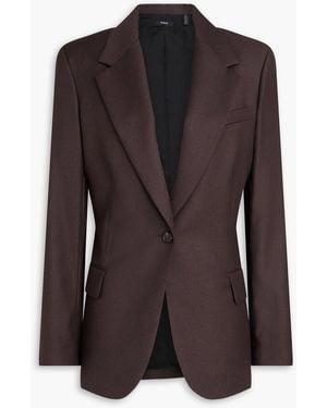 Theory Lynnia Wool-Flannel Blazer - Brown