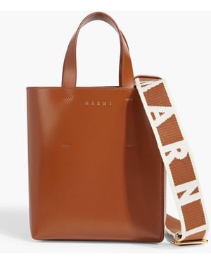 Marni Museo Leather Tote - Brown