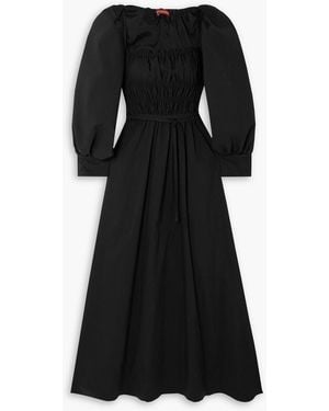 Altuzarra Andrea Ruched Cotton-blend Midi Dress And Bolero Set - Black