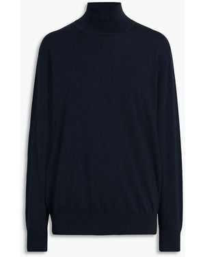 Tibi Cotton Turtleneck Sweater - Blue