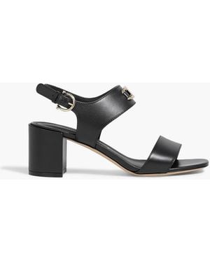 Ferragamo Cayla 55 Leather Sandals - Black