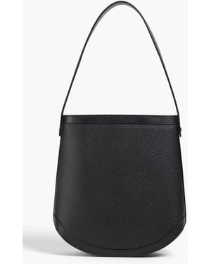 SAVETTE Pebbled-Leather Shoulder Bag - Black