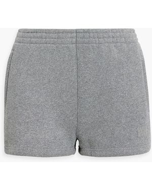 T By Alexander Wang Shorts aus fleece aus einer baumwollmischung mit glitter-finish - Grau