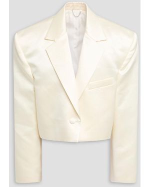 Magda Butrym Silk And Wool-Blend Satin Blazer - Natural