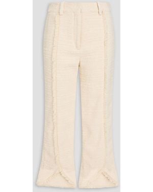 By Malene Birger Naihas Cropped Cotton-Blend Tweed Flared Trousers - Natural