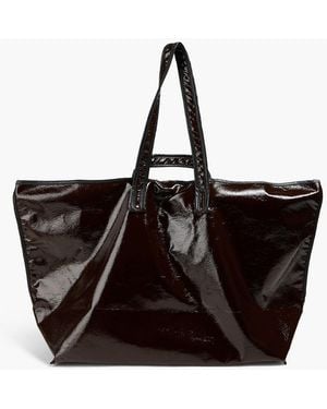Kassl Coated Wool-Blend Tote - Black