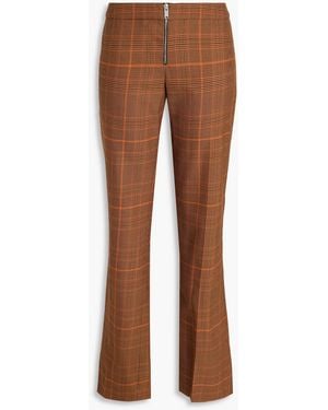 Stella McCartney Houndstooth Wool Bootcut Trousers - Brown