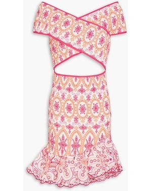 white christmas dresses Charo Ruiz Ibiza Bail Fuchsia Sealace Strapless Mini Dress main image 0