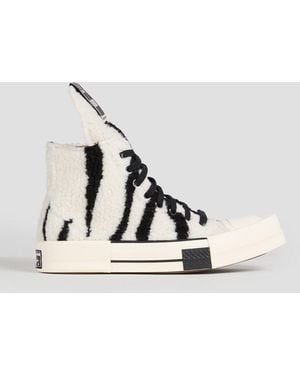 CONVERSE X DRKSHDW High-top-sneakers "turbodrk" aus plüsch mit zebraprint - Mettallic