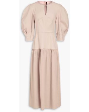 Mother Of Pearl Gathered Lyocell-blend Midi Dress - Pink