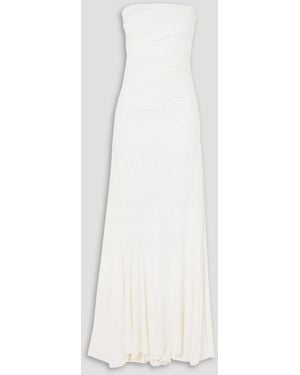 TOVE Rayssa Strapless Stretch-jersey Maxi Dress - White