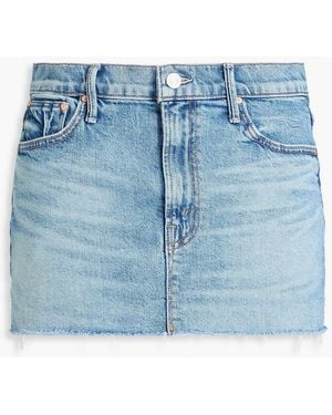 Mother Frayed denim mini skirt - Blau