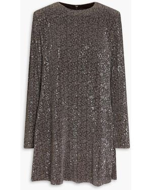 Stine Goya Odis plissiertes minikleid aus jersey mit pailletten - Grau