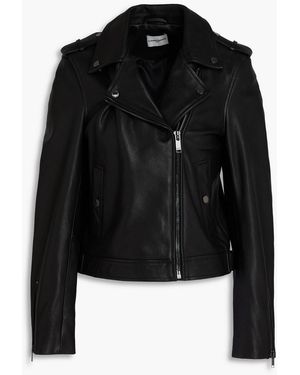 Claudie Pierlot Leather Biker Jacket - Black
