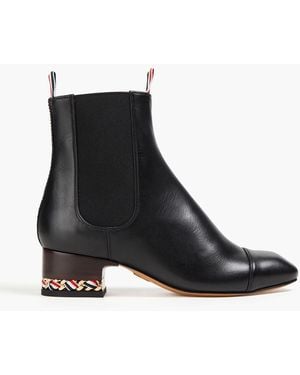 Thom Browne Leather Chelsea Boots - Black