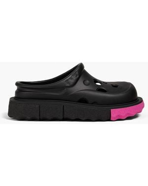Off-White c/o Virgil Abloh Spongesole Meteor Cutout Rubber Clogs - Black