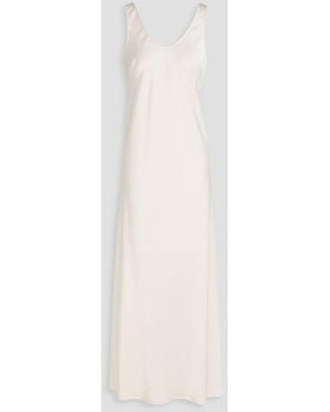 A.Emery Esther Satin Midi Slip Dress - White
