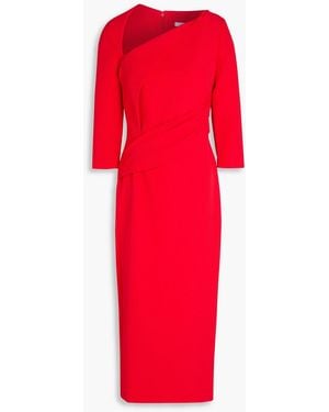 Safiyaa Duan Stretch-Crepe Midi Dress - Red