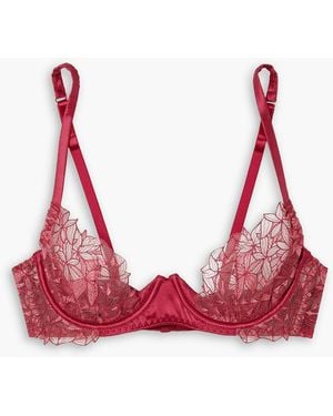 Coco De Mer Killing Eve Vienna Embroidered Tulle And Satin Underwired Bra