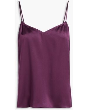 FRAME Silk-charmeuse Camisole - Purple