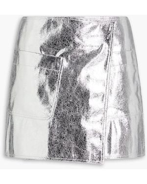 Rag & Bone Kyla Cracked Mini Wrap Skirt - White