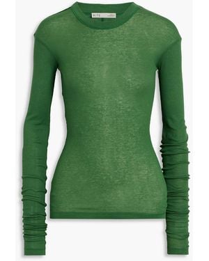 BITE STUDIOS Ribbed Cotton-jersey Top - Green