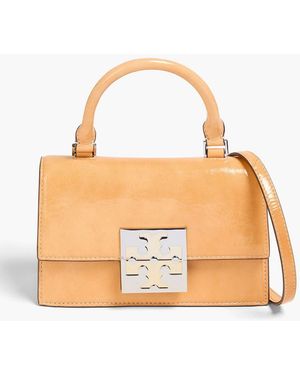 Tory Burch Bon Bon Two-tone Patent-leather Tote - Orange