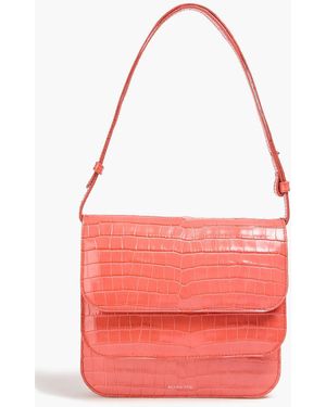 Rejina Pyo Ana Croc-Effect Leather Shoulder Bag - Red