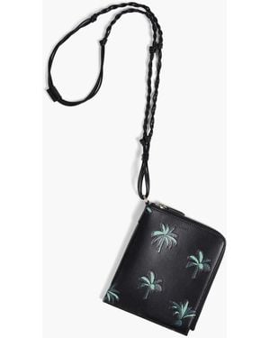 Jil Sander Printed Leather Passport Cover - Black