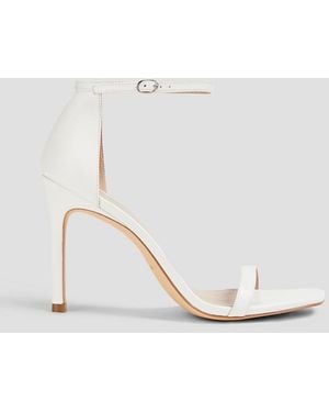 Stuart Weitzman Amelina 95 Leather Sandals - White