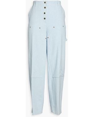 Sandro High-rise Barrel-leg Jeans - Blue