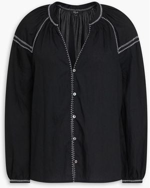 Rails Vasia Tencel Lyocell-Blend Poplin Blouse - Black