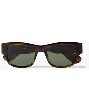 Garrett Leight Shasta D-Frame Tortoiseshell Acetate Polarized Sunglasses - Black