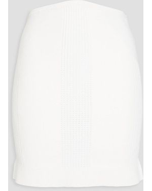 Hervé Léger Pointelle-knit Mini Skirt - White