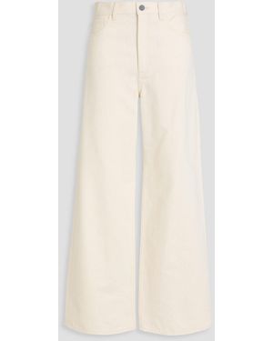 Theory High-Rise Wide-Leg Jeans - Natural