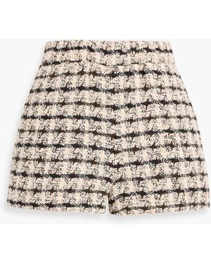 Anine Bing Lyle Metallic Tweed Shorts - Natural