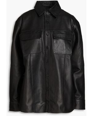 DEADWOOD Shoreline Leather Shirt - Black