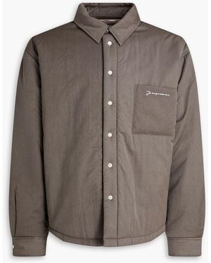 Jacquemus La Chemise Boulanger Quilted Crepe Overshirt - Brown
